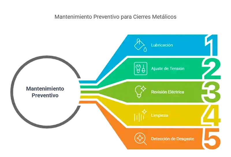 mantenimiento preventivo para cierres metalicos